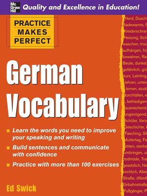 German Vocabulary - ebook